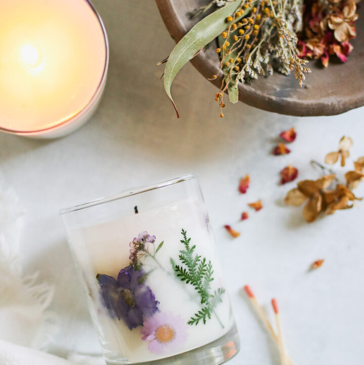 How To Make Dried Flower Candles Hello Nest