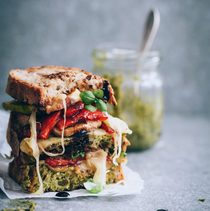 Grilled Vegetable Sandwiches With Havarti And Balsamic Drizzle Hello Nest