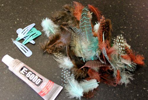 DIY Feather Hair Clips | HelloGlow.co