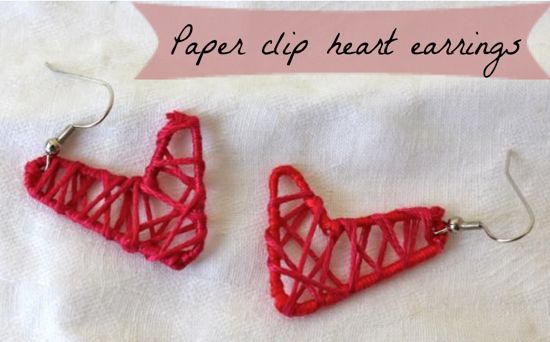 DIY Paper Clip Heart Earrings | HelloGlow.co
