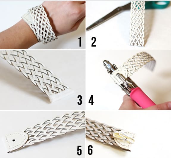 how to make a bracelet from a belt