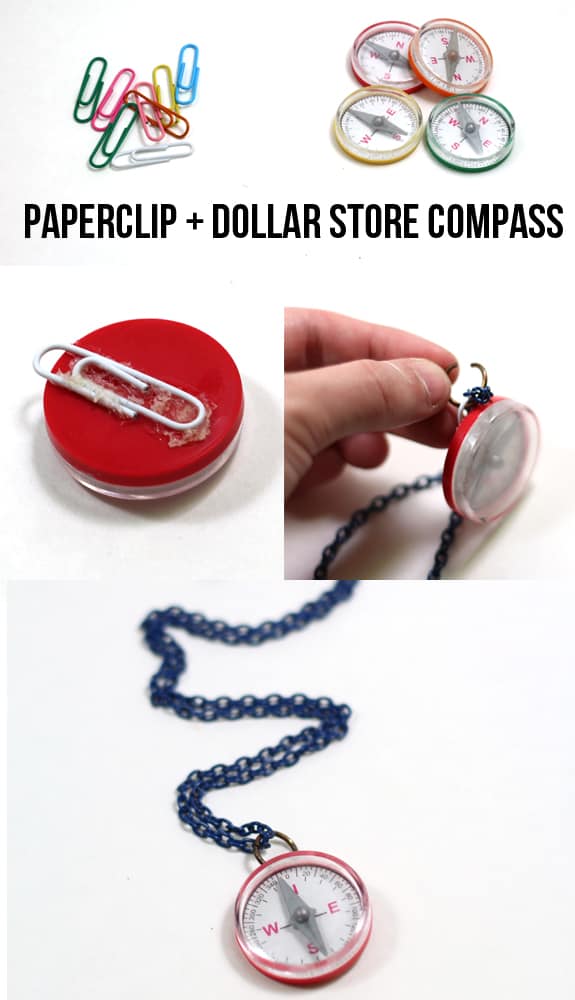Paperclip & Compass Necklace