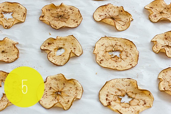 Apple Chips on Baking Sheet
