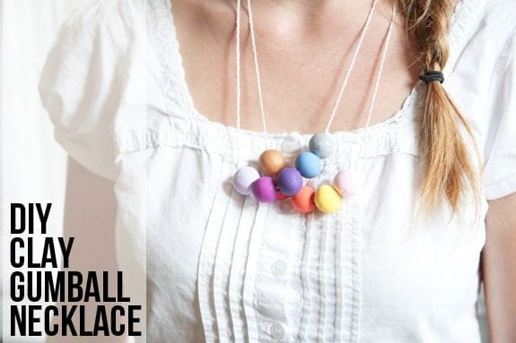 DIY Clay Gumball Necklace