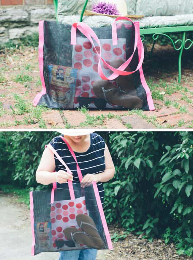 No Sew DIY Beach Tote Tutorial