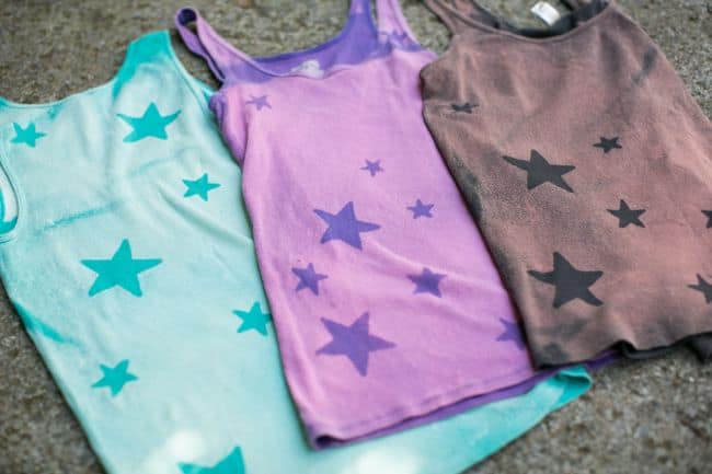 DIY Bleach Star Tank Tops