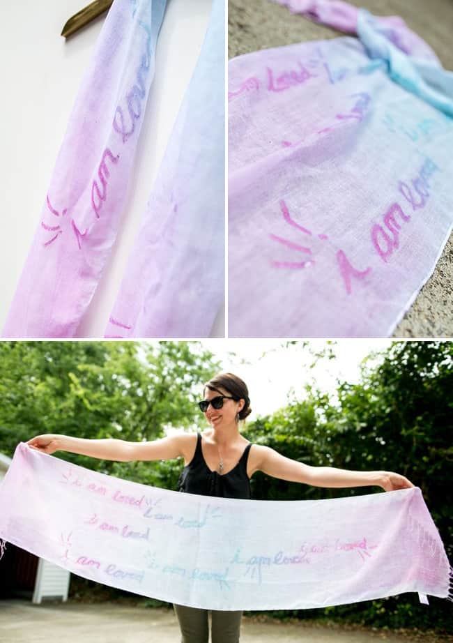 DIY Dip Dye Scarf | Hello Glow