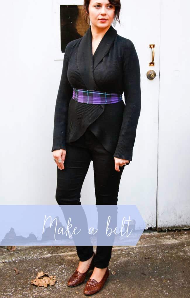 No Sew Plaid Belt | Hello Glow