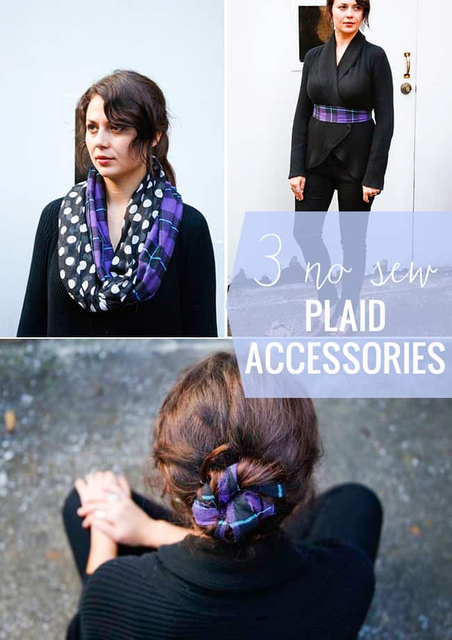 3 Plaid No Sew Accessories | Hello Glow