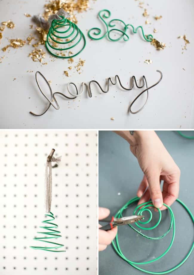 Wire Name DIY Ornaments | HelloGlow.co