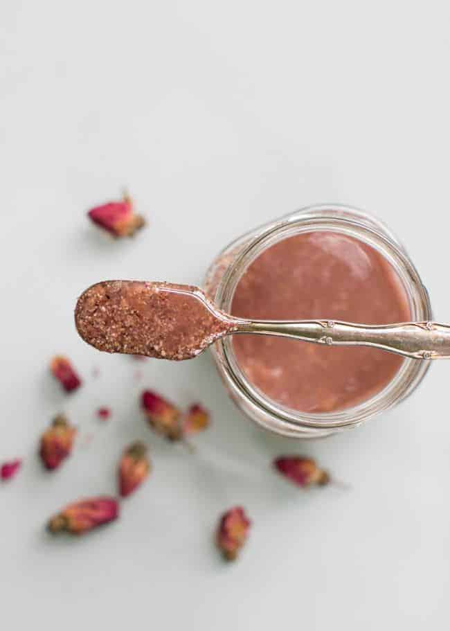 Rose + Chamomile Face Scrub | HelloGlow.co