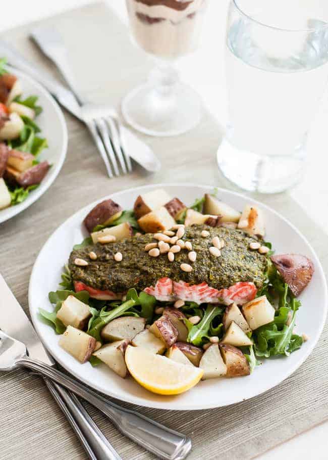 Pesto Baked Salmon Recipe