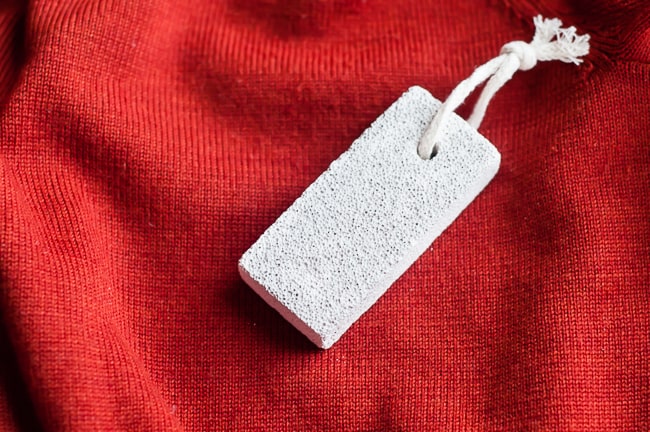Pumice stone to depill sweaters | Hello Glow