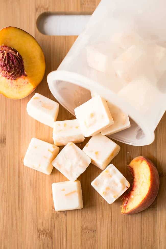 Peach Honey Frozen Yogurt Bites | HelloGlow.co