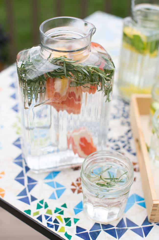 Rosemary Grapefruit Water | 3 Herb Infused Water Recipes