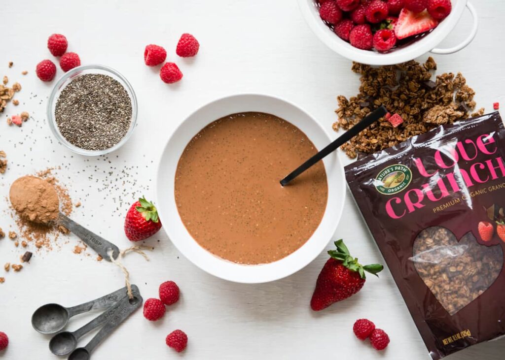 Berry Chocolate Chia Pudding Breakfast Parfait