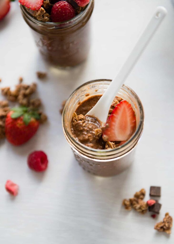 Berry Chocolate Chia Pudding Breakfast Parfait