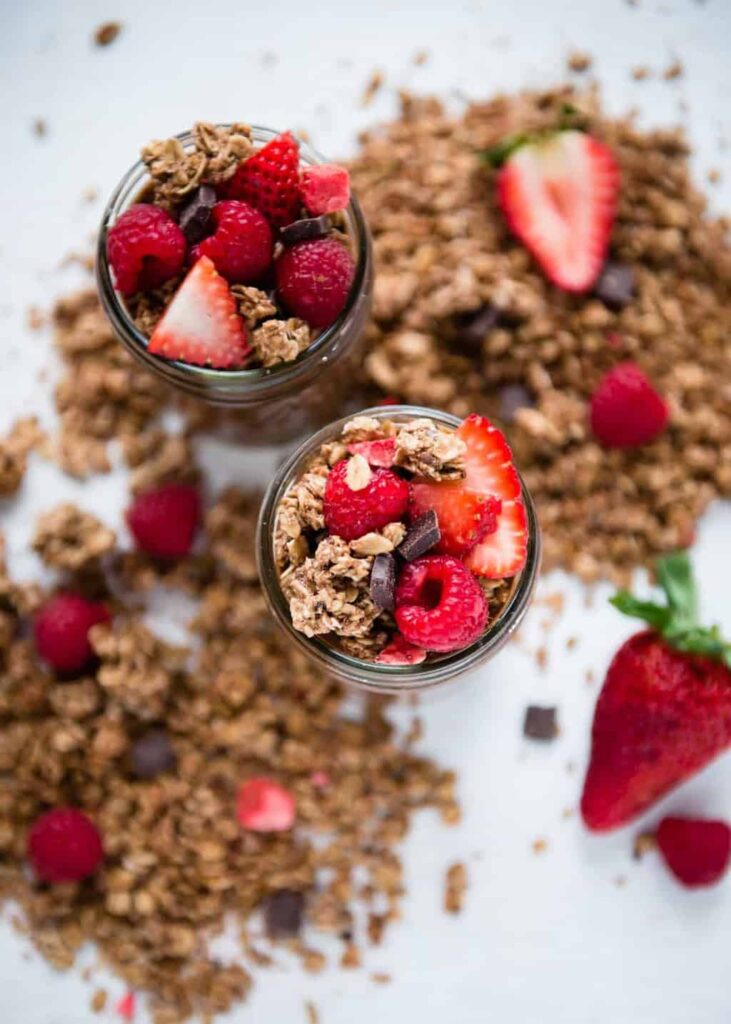 Berry Chocolate Chia Pudding Breakfast Parfait