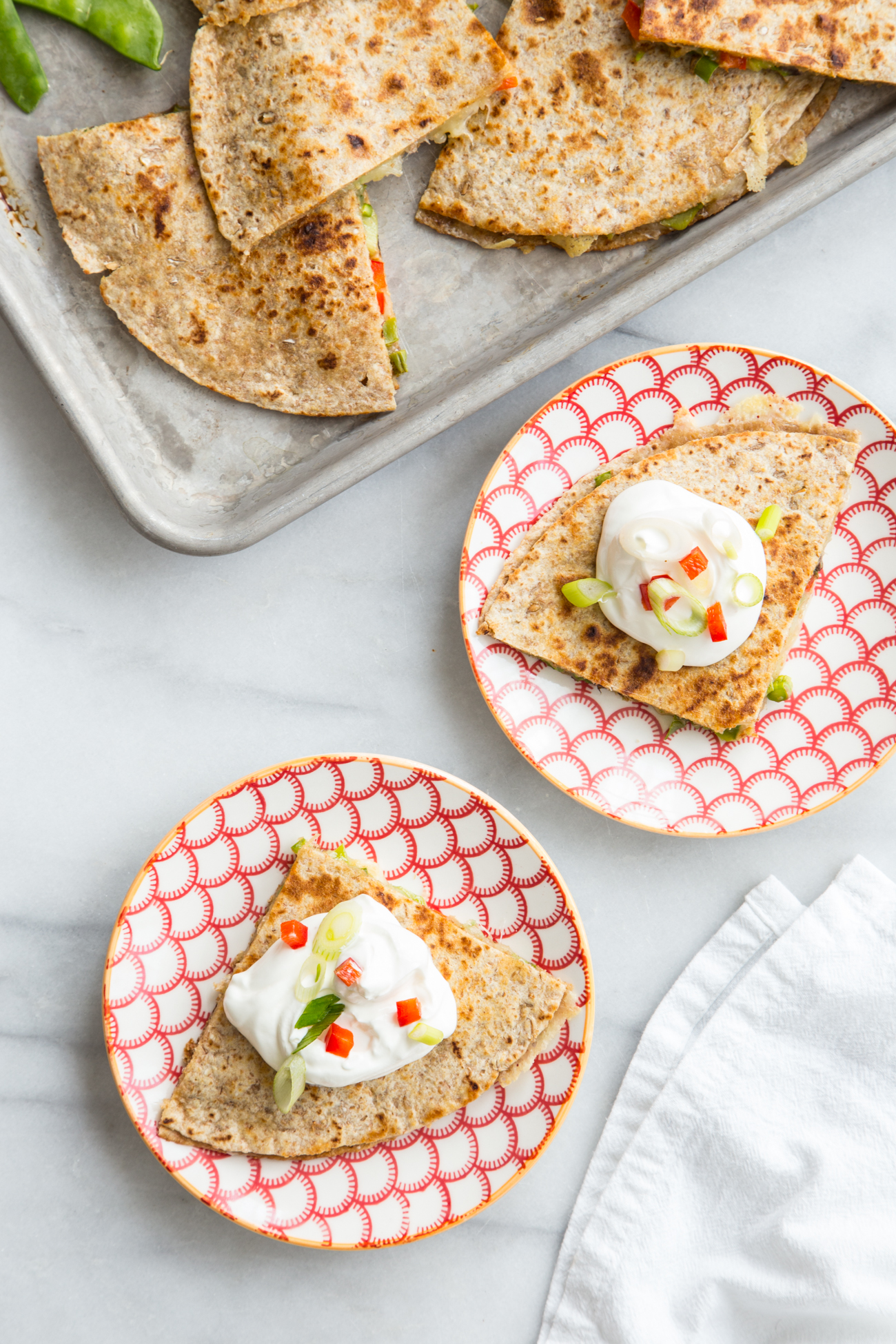 Spring Vegetable Quesadillas