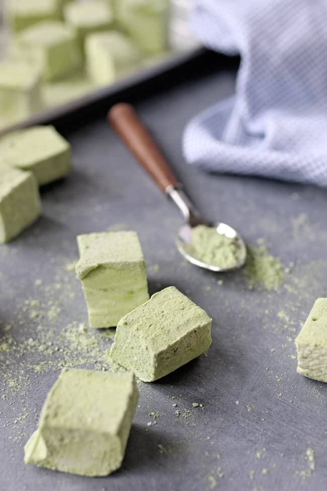 Festive Matcha Marshmallows Made with Collagen