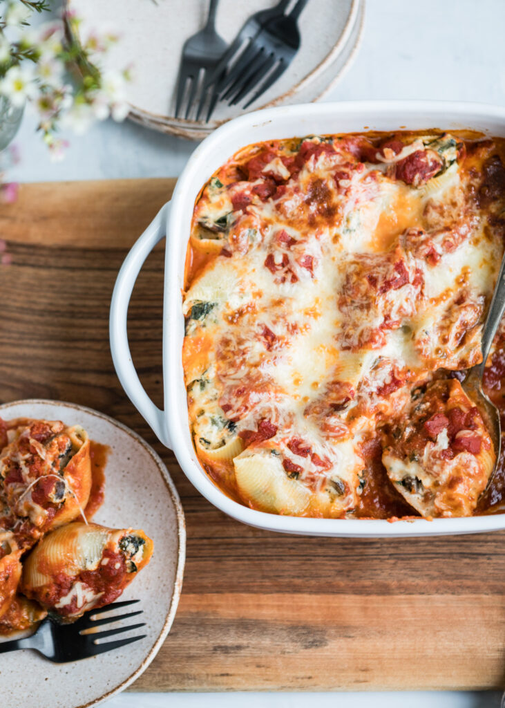 These Greens and Mushroom Stuffed Shells Are the Perfect Freezer Meal