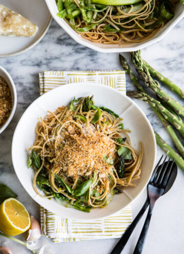Lemony Shaved Asparagus Linguine + How to Get More Protein Into Your Pasta Dinners