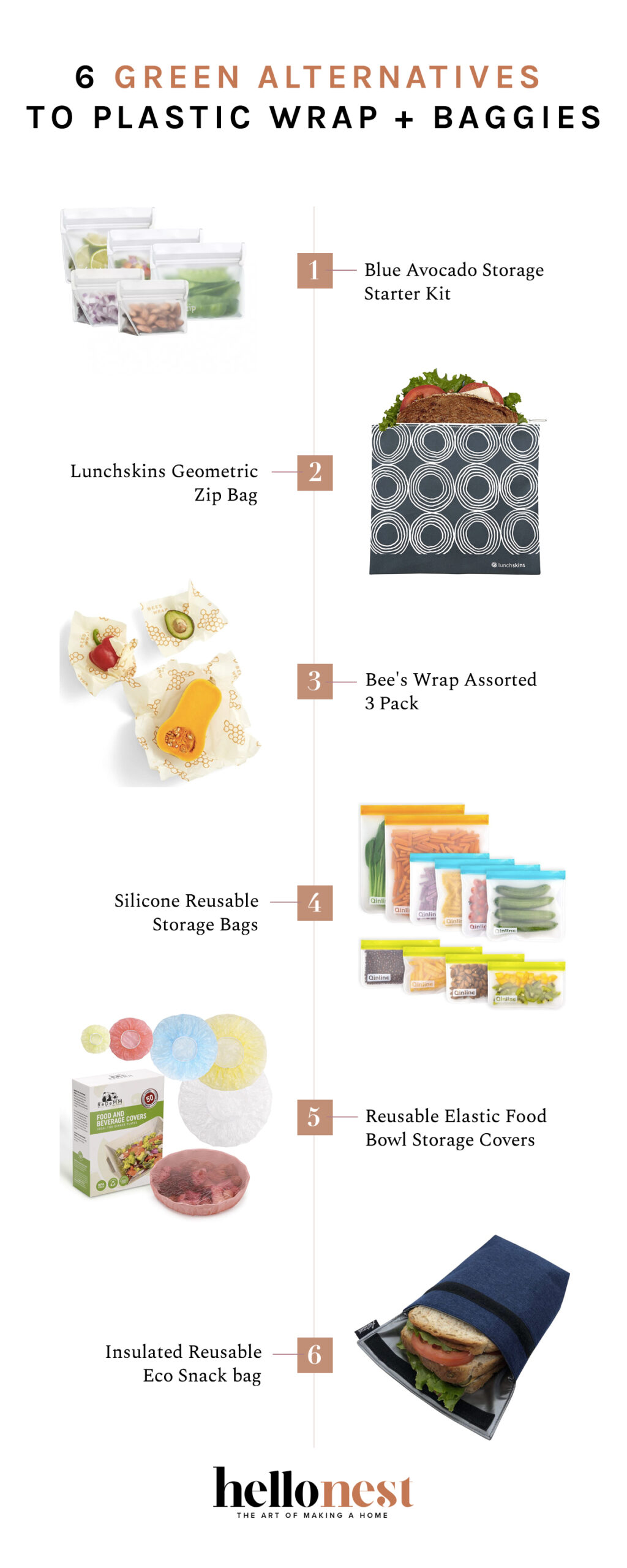 6 Green Alternatives to Plastic Wrap & Baggies - Hello Nest