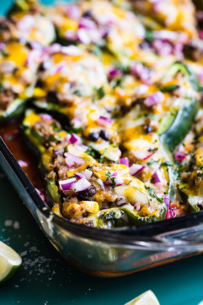 Your Whole Family Will Love These Black Bean and Veggie Stuffed Poblanos
