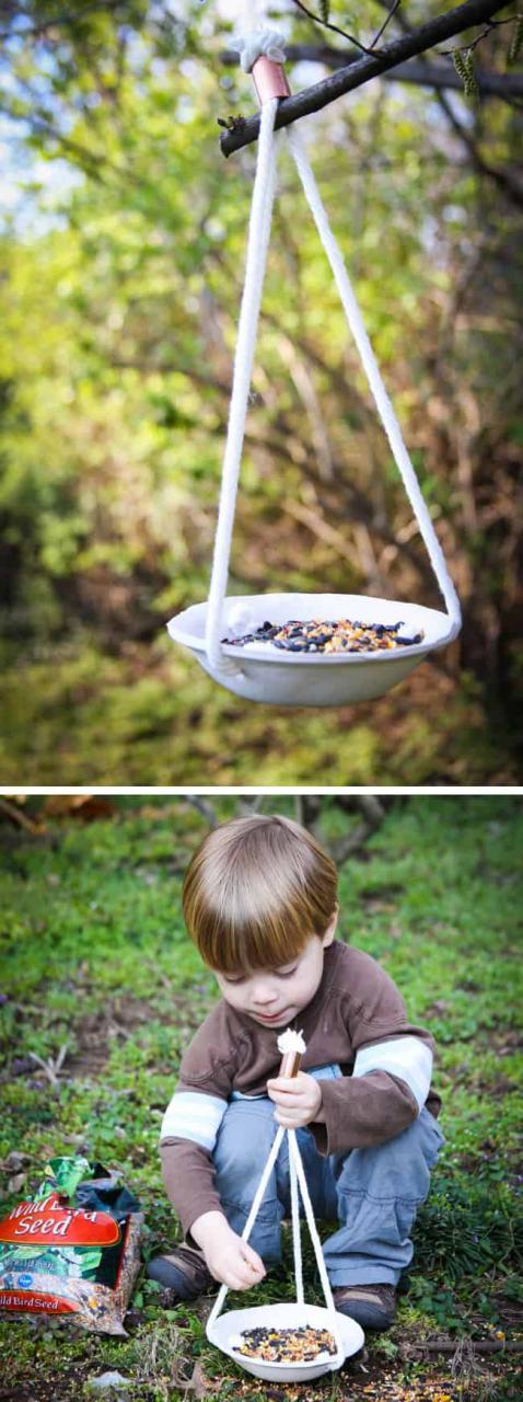 hanging birdfeeder tutorial with clay