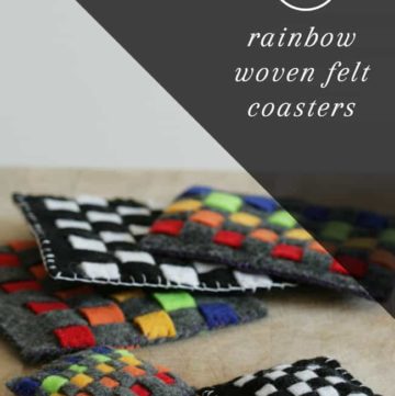 DIY Rainbow Woven Felt Coaster | Hello Glow