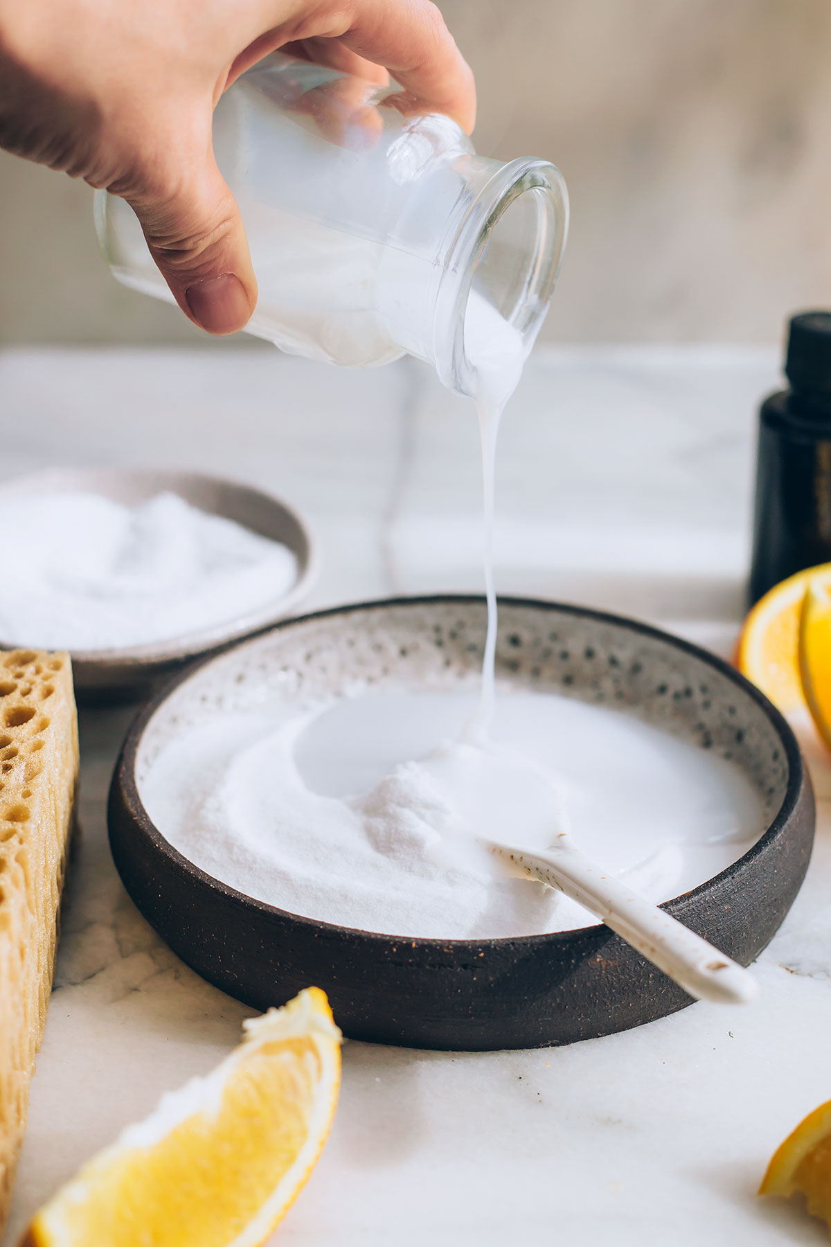 DIY Bathroom Sink Cleaner  Natural Soft Scrub —