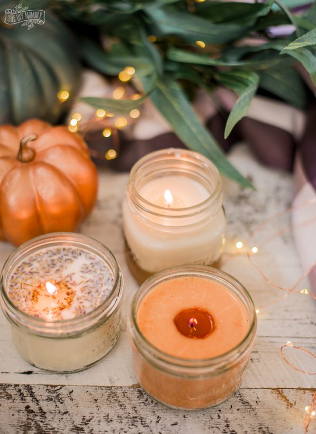 3 Ways to Make Soy Candles from The DIY Mommy | 10 DIY Fall Candle Ideas