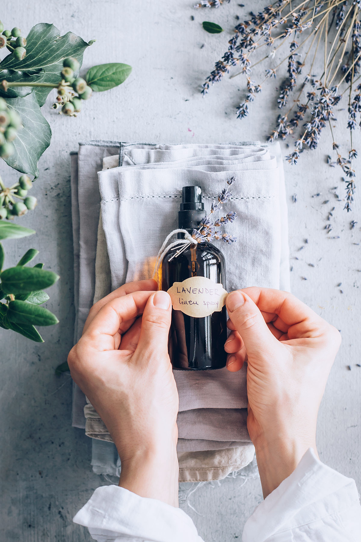 DIY lavender linen spray