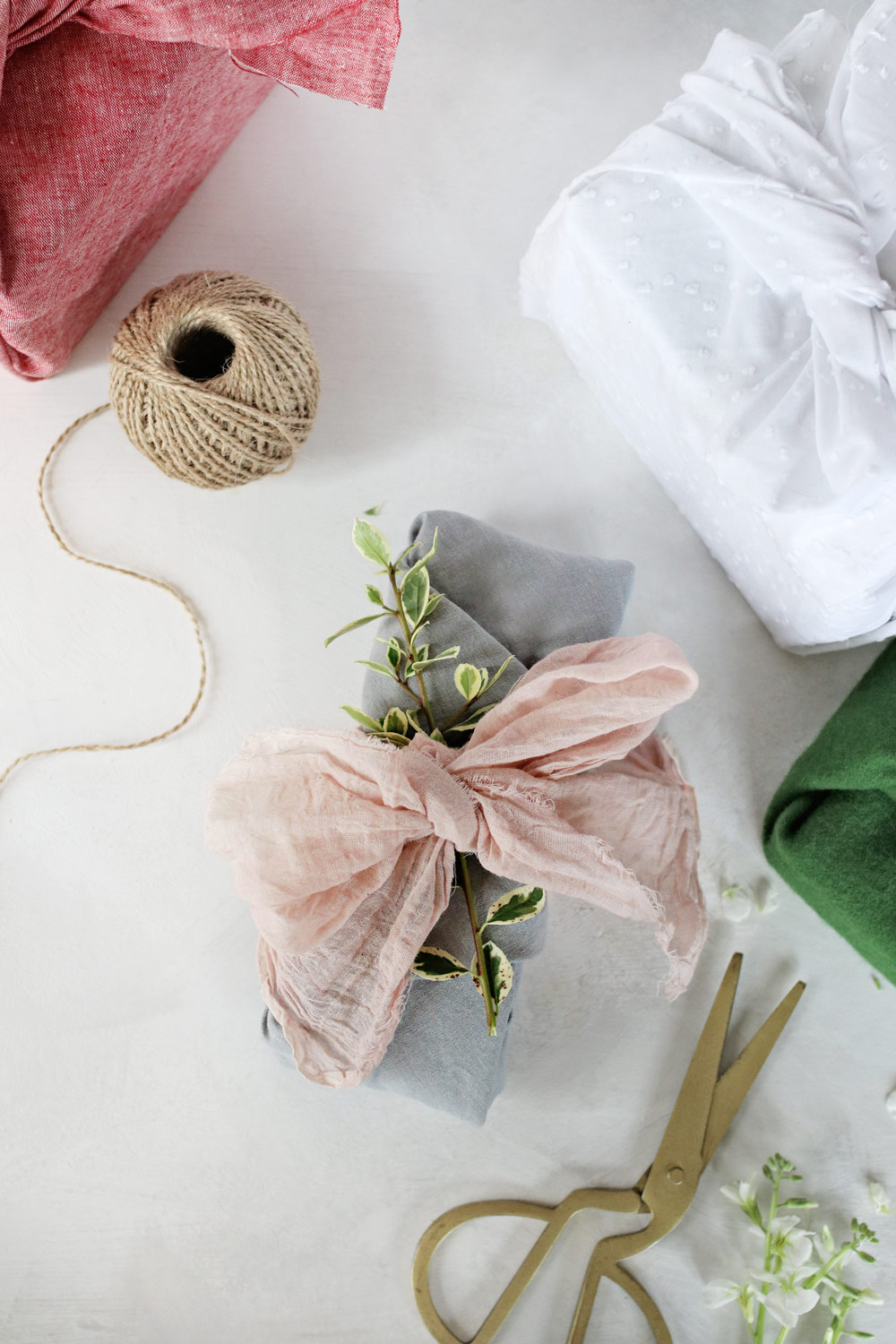 DIY Fabric Gift Wrap Hello Nest Holiday Projects