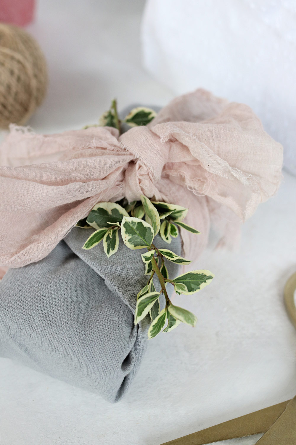 DIY Fabric Gift Wrap