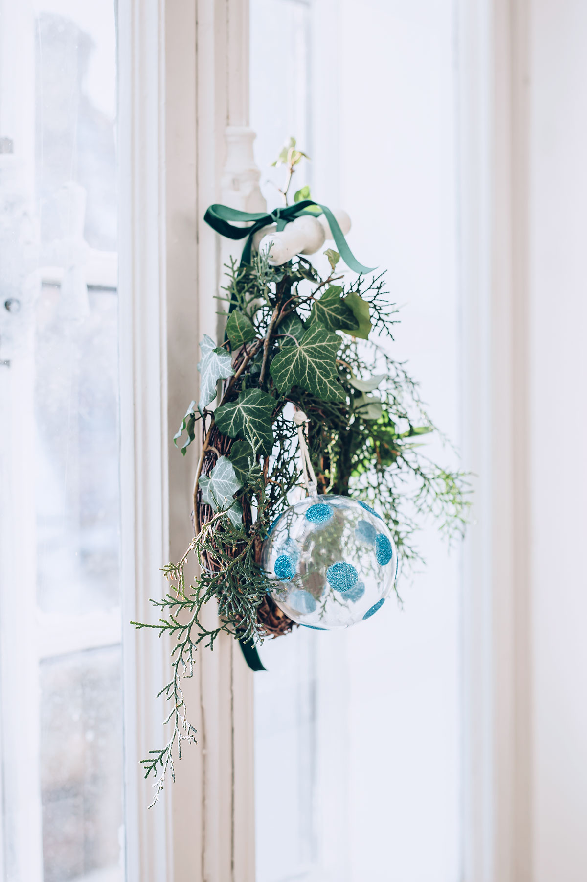 Easy to Make Glass Metallic Glitter Ornaments - Cottage On Bunker Hill