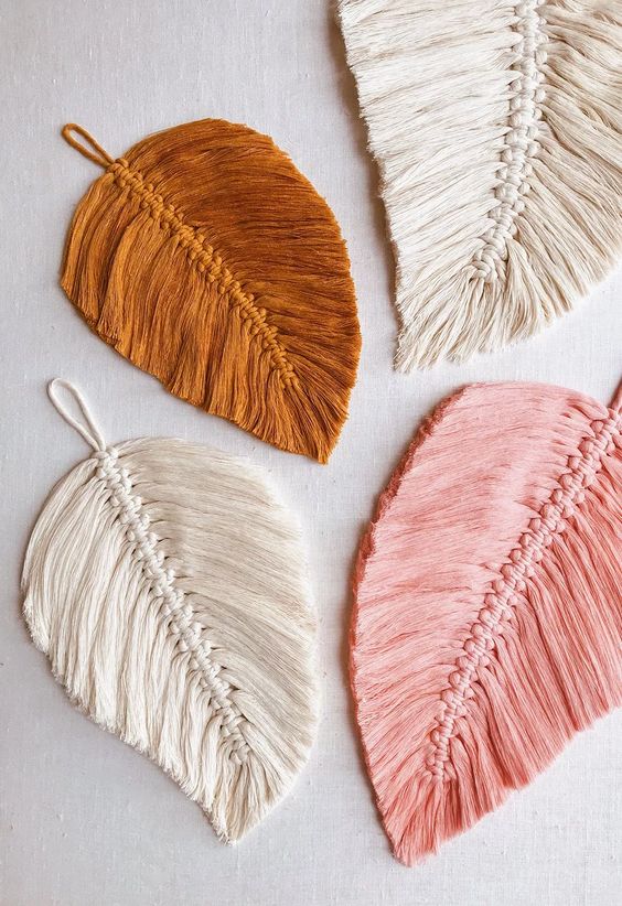 DIY Macramé Feathers from Honestly WTF | 8 Modern DIY Macrame Projects