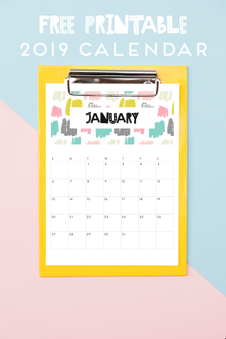 Free Printable 2019 Calendar from Gathering Beauty | 15 Free Organization Printables