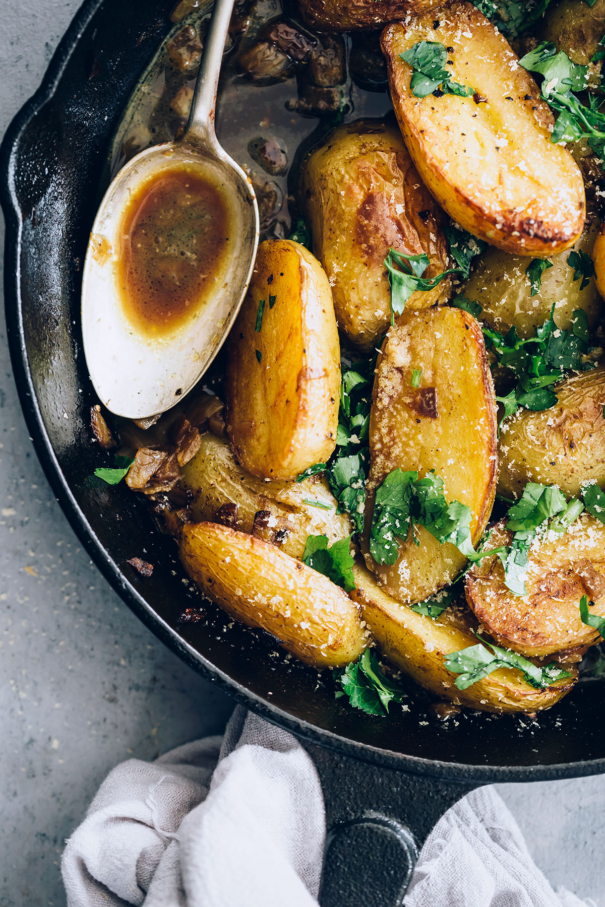 Braised Fingerling Potatoes with Fresh Herbs