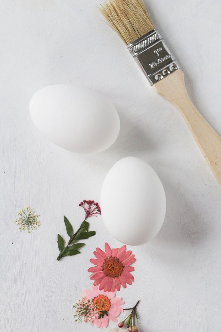 DIY Pressed Flower Easter Eggs Hello Nest