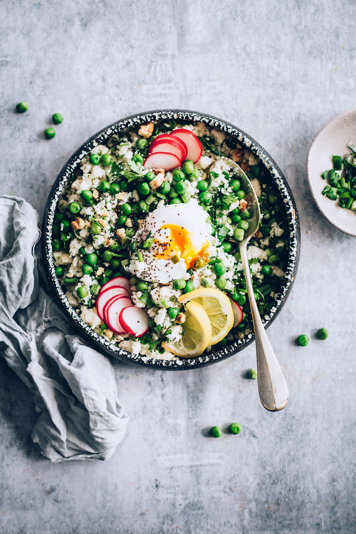 Spring Greens Cauliflower Rice Bowl | Hello Nest