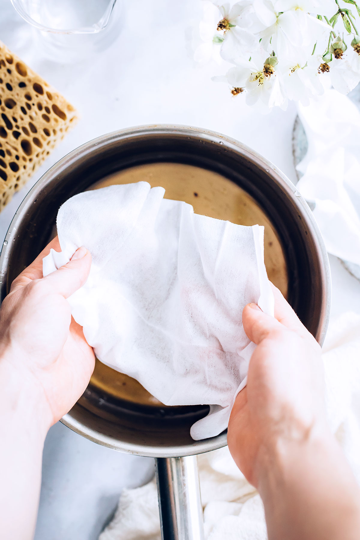 Use Dryer Sheet for a Burnt Pot