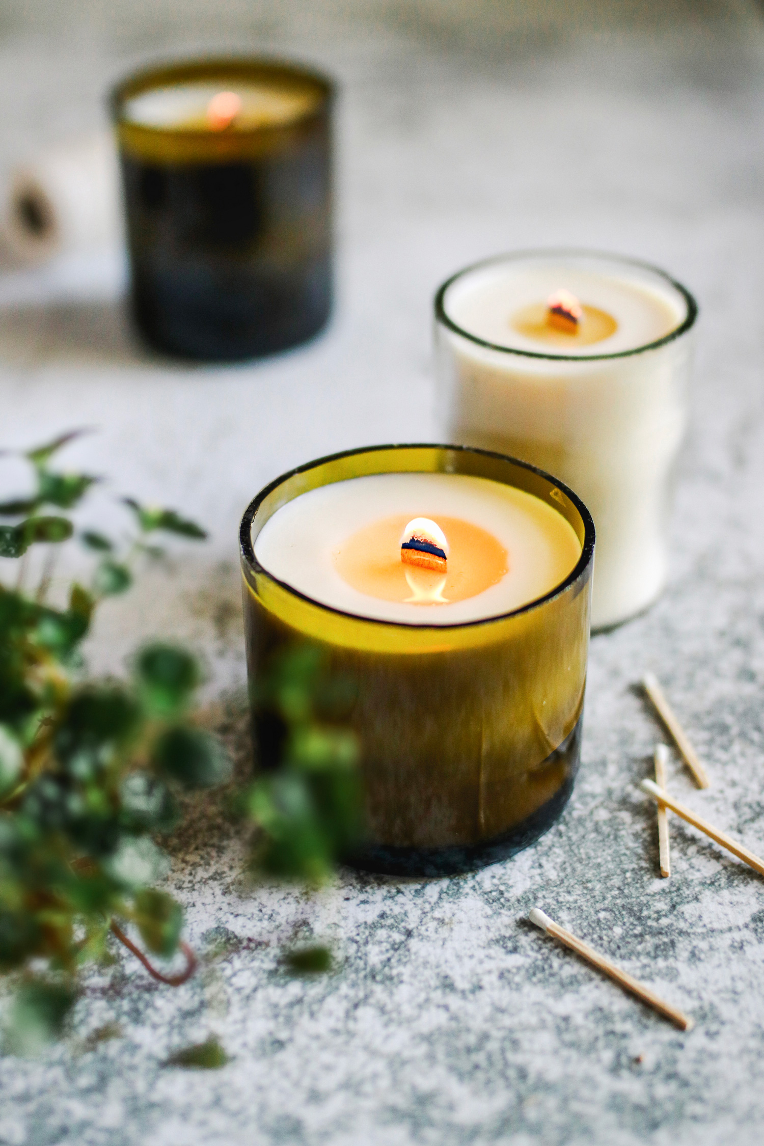 How to Make Wine Bottle Candles • Lovely Greens