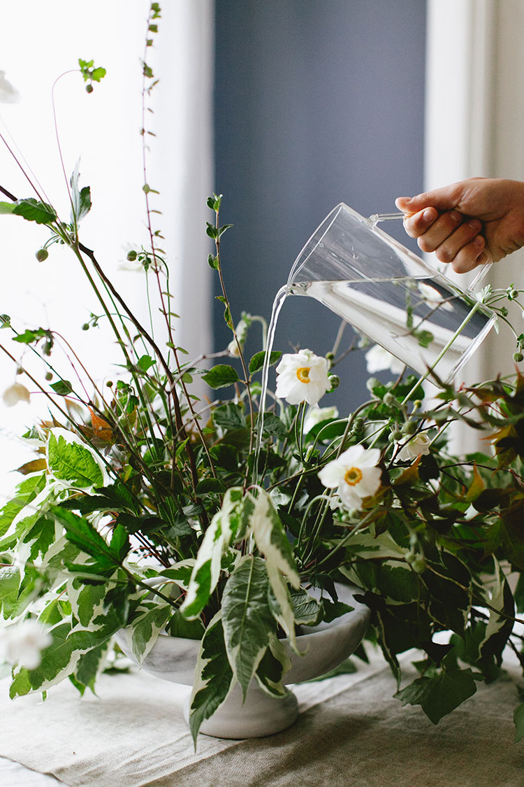 Ikebana Inspired Foraged Centerpiece from Jojotastic