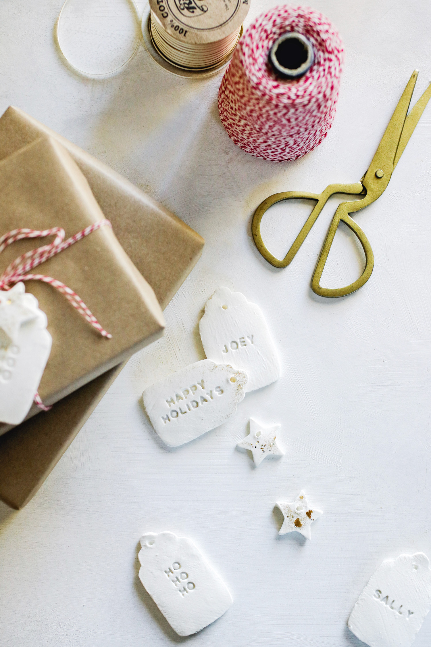 ake your own reusable DIY gift tags with 3-ingredient cornstarch clay and a cookie cutter, and never worry about running out of gift tags again.