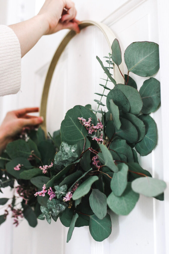 Hanging eucalyptus wreath