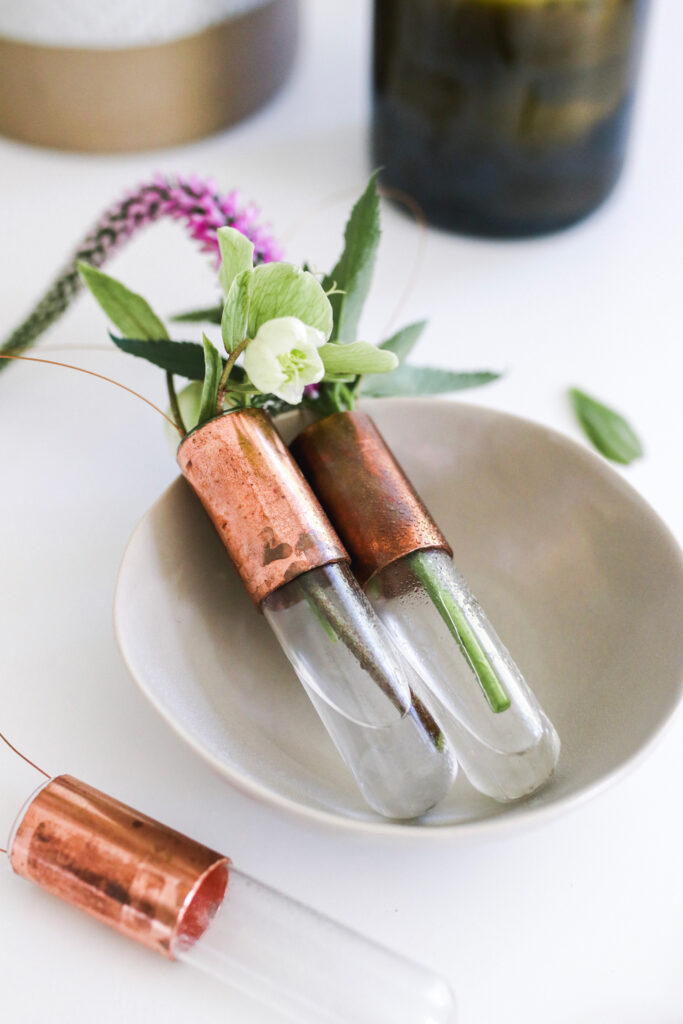 Test Tube and Copper Vases