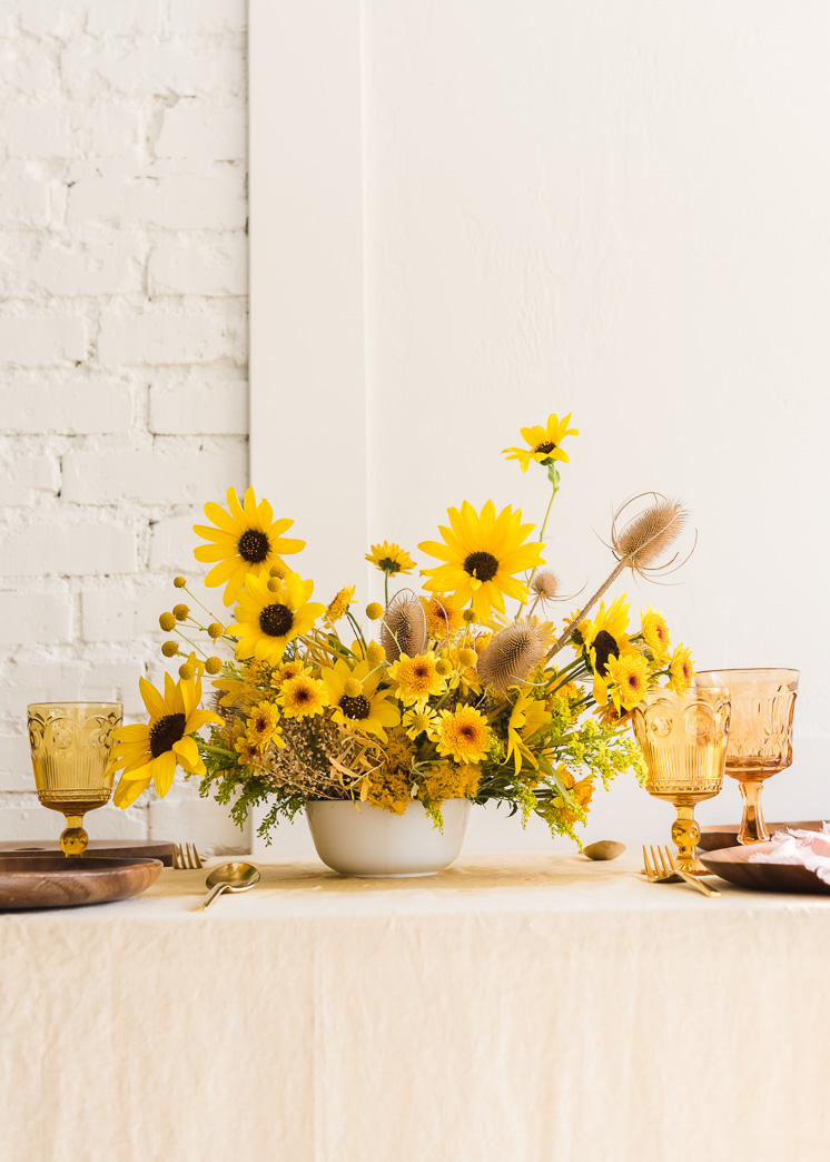 Foraged Fall Sunflower Arrangement from The House That Lars Built