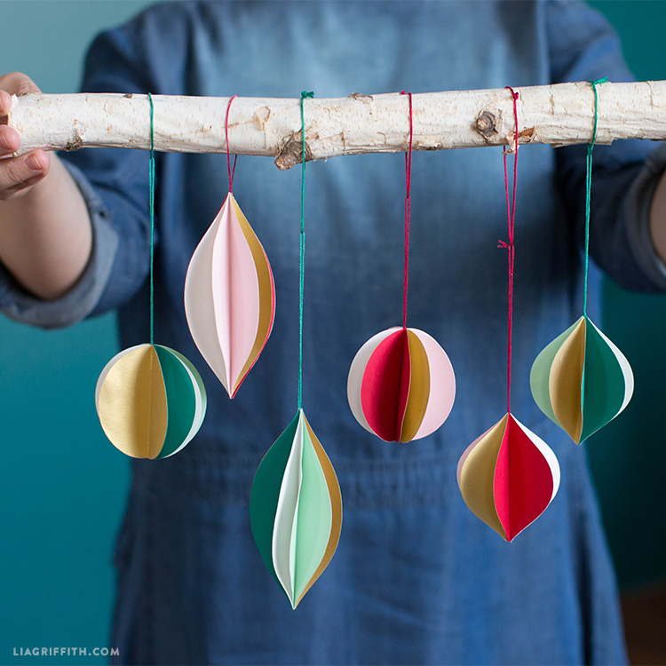 Retro Paper Ornaments from Lia Griffith