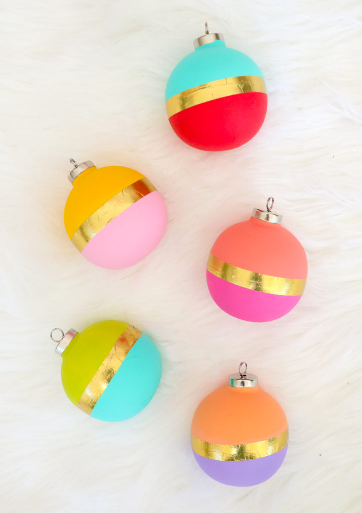 Color Blocked Ornaments from A Kailo Chic Life